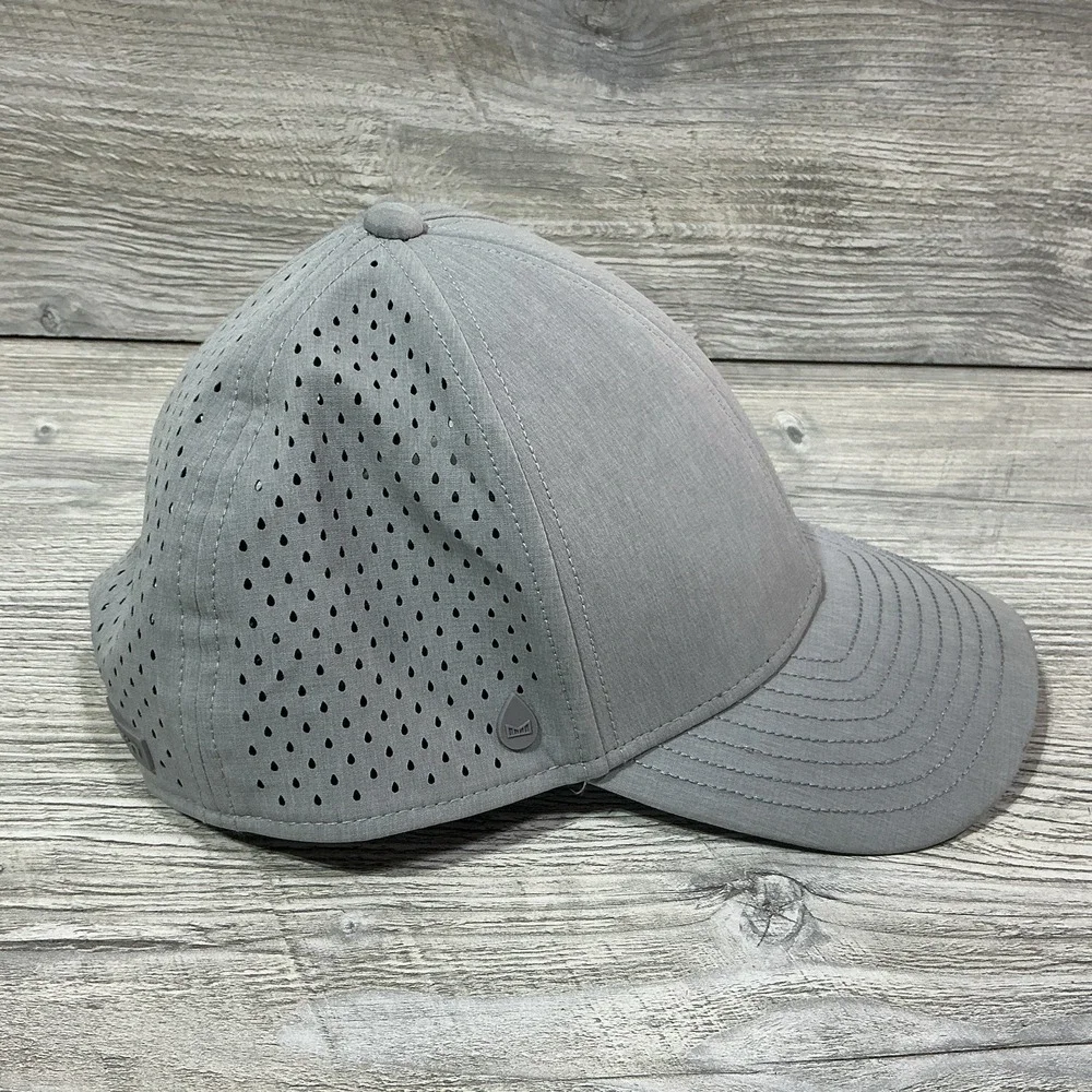 Melin Gray Snapback Hat Cap for Adults A-Game Hydro, Adjustable, Vented